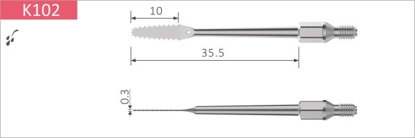 Chirurgische Spitze. Minimalinvasive Chirurgie - Gerade